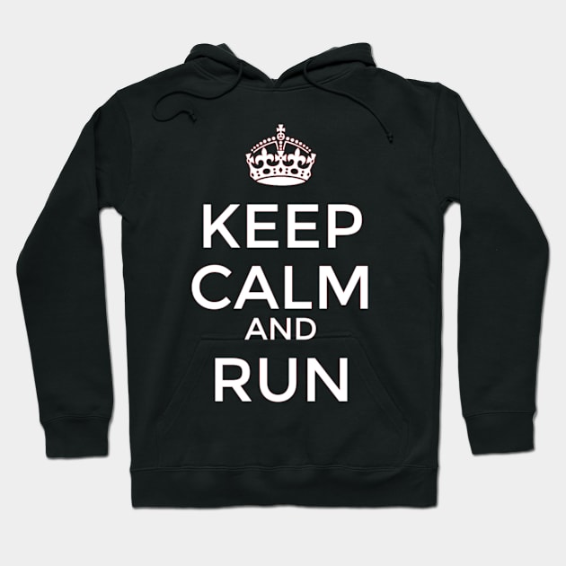 Keep calm and RUN Hoodie by amitsurti